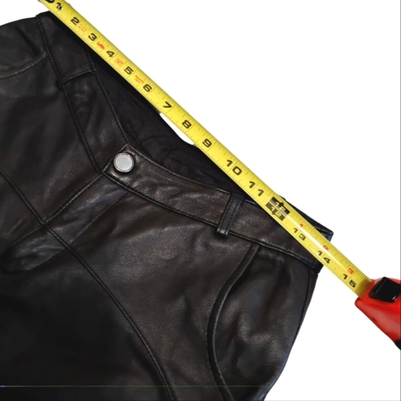 Wardrobe Staple | Woman's Fitted Leather Trouser - Picture 10 of 16
